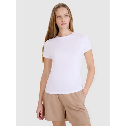 Damski t-shirt bez nadruku (2-pack) 4F 4FRMM00TTSHF2709 - multikolor ze sklepu Sportstylestory.com w kategorii Bluzki damskie - zdjęcie 185694046