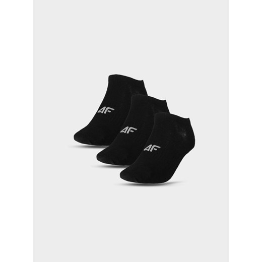 Damskie skarpetki przed kostkę (3-pack) 4F 4FWMM00USOCF376 - czarne ze sklepu Sportstylestory.com w kategorii Skarpetki damskie - zdjęcie 185694156