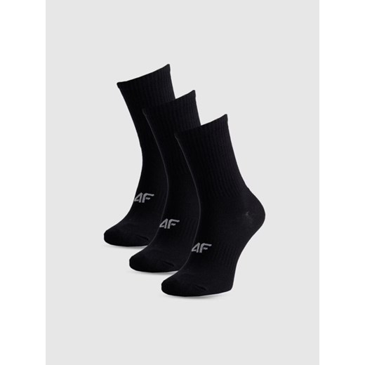 Damskie skarpetki za kostkę (3-pack) 4F 4FWMM00USOCF474 - czarne ze sklepu Sportstylestory.com w kategorii Skarpetki damskie - zdjęcie 185694177