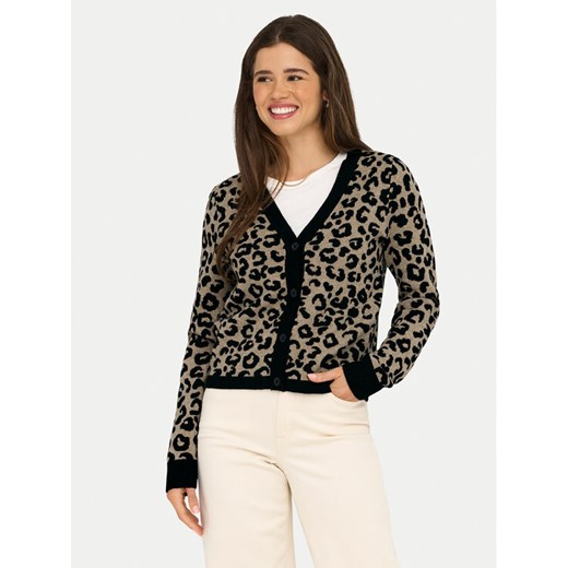 ONLY Kardigan Leo 15349819 Brązowy Regular Fit ze sklepu MODIVO w kategorii Swetry damskie - zdjęcie 185695048
