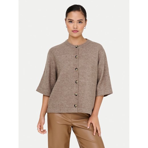 ONLY Kardigan Camilla 15348772 Brązowy Regular Fit ze sklepu MODIVO w kategorii Swetry damskie - zdjęcie 185695096