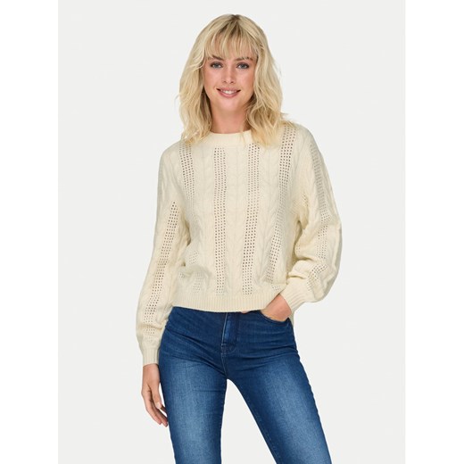 ONLY Sweter Rubina 15317515 Beżowy Regular Fit ze sklepu MODIVO w kategorii Swetry damskie - zdjęcie 185695155