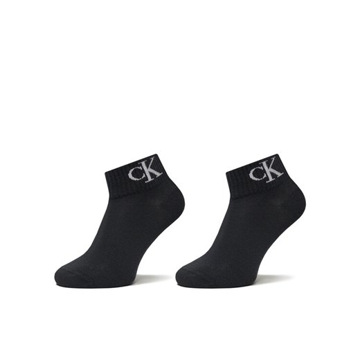 Calvin Klein Jeans Zestaw 2 par wysokich skarpet damskich 701228813 Czarny ze sklepu MODIVO w kategorii Skarpetki damskie - zdjęcie 185695165
