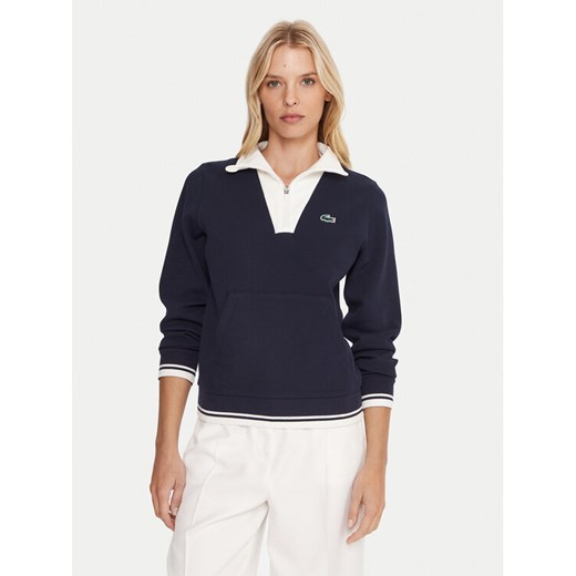 Lacoste Bluza SF8634 Granatowy Regular Fit ze sklepu MODIVO w kategorii Bluzy damskie - zdjęcie 185695209