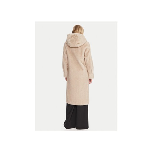 Luisa Spagnoli Futro Savelli 542439 Czarny Loose Fit ze sklepu MODIVO w kategorii Płaszcze damskie - zdjęcie 185695259