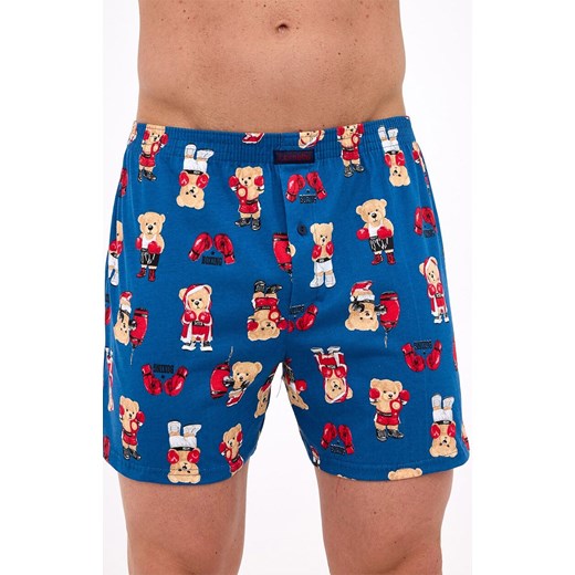 Bawełniane bokserki męskie Classic 001/179 Boxer, Kolor jeans-wzór, Rozmiar S, Cornette ze sklepu Intymna w kategorii Majtki męskie - zdjęcie 185696469