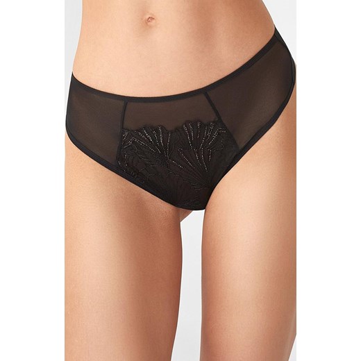Marilyn stringi damskie z haftem Celeste, Kolor czarny, Rozmiar S, Marilyn ze sklepu Intymna w kategorii Majtki damskie - zdjęcie 185696549