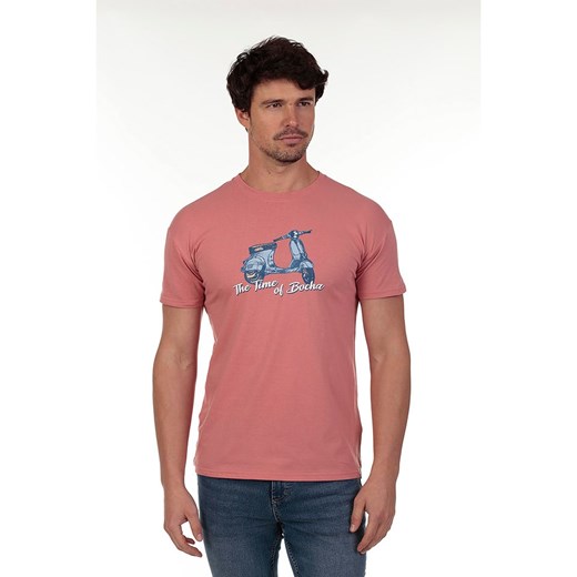 The Time of Bocha Koszulka w kolorze łososiowym ze sklepu Limango Polska w kategorii T-shirty męskie - zdjęcie 185697165