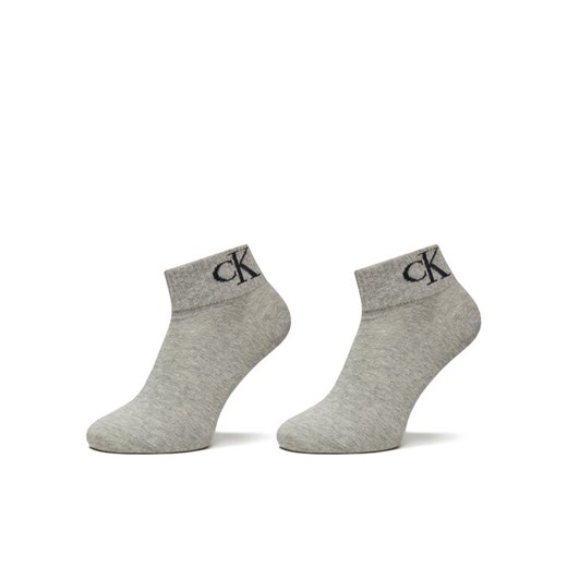 Zestaw 2 par wysokich skarpet damskich Calvin Klein Jeans 701228813 Szary ze sklepu eobuwie.pl w kategorii Skarpetki damskie - zdjęcie 185697257