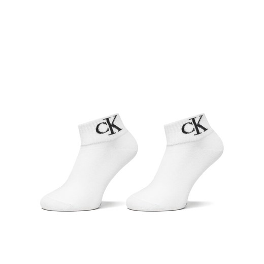 Zestaw 2 par wysokich skarpet damskich Calvin Klein Jeans 701228813 Biały ze sklepu eobuwie.pl w kategorii Skarpetki damskie - zdjęcie 185697288