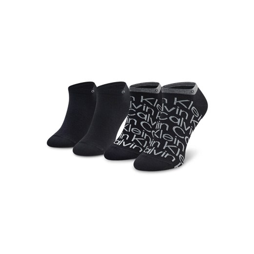 Zestaw 2 par niskich skarpet unisex Calvin Klein 701218714 Czarny ze sklepu eobuwie.pl w kategorii Skarpetki damskie - zdjęcie 185697326