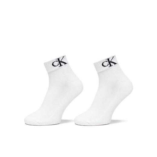 Zestaw 2 par niskich skarpet męskich Calvin Klein Jeans 701228805 Biały ze sklepu eobuwie.pl w kategorii Skarpetki męskie - zdjęcie 185697365