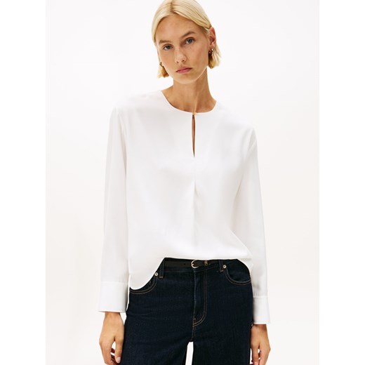 Tommy Hilfiger Bluzka damska Kobiety wiskoza écru jednolity ze sklepu vangraaf w kategorii Bluzki damskie - zdjęcie 185699357