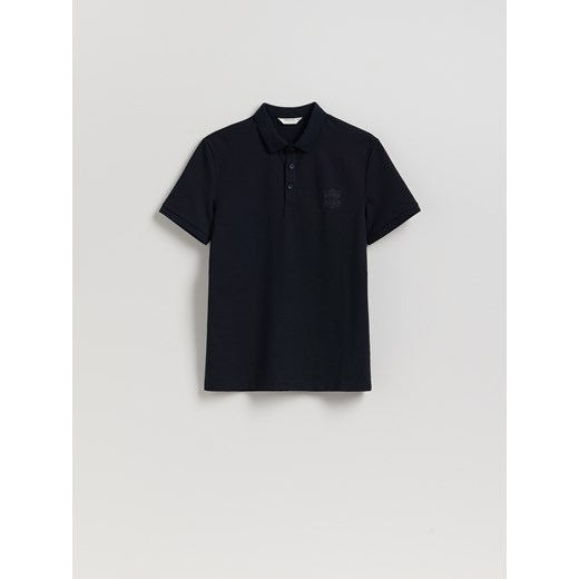 Reserved - Koszulka polo regular fit - granatowy ze sklepu Reserved w kategorii T-shirty męskie - zdjęcie 185699448
