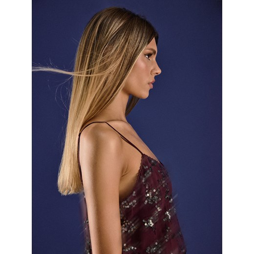 Mohito - Top z cekinami - mahoń ze sklepu Mohito w kategorii Bluzki damskie - zdjęcie 185699627