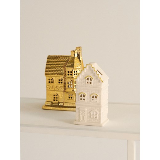 Sinsay - Świecznik w kształcie domku - kremowy Sinsay One Size Sinsay