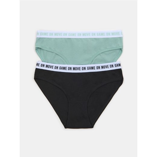 Sinsay - Bawełniane figi 2 pack - niebieski Sinsay XS Sinsay