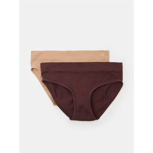 Sinsay - Majtki figi z wysokim stanem 2 pack - wielobarwny ze sklepu Sinsay w kategorii Majtki damskie - zdjęcie 185702389