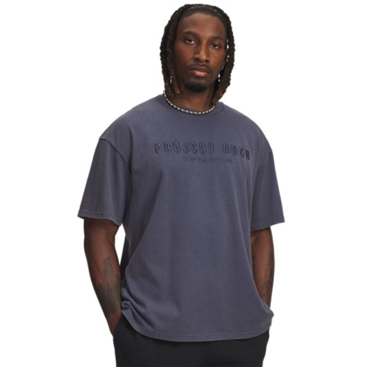Męski t-shirt z nadrukiem Under Armour Project Rock Q3 ST Graphic SS - szary ze sklepu Sportstylestory.com w kategorii T-shirty męskie - zdjęcie 185704246