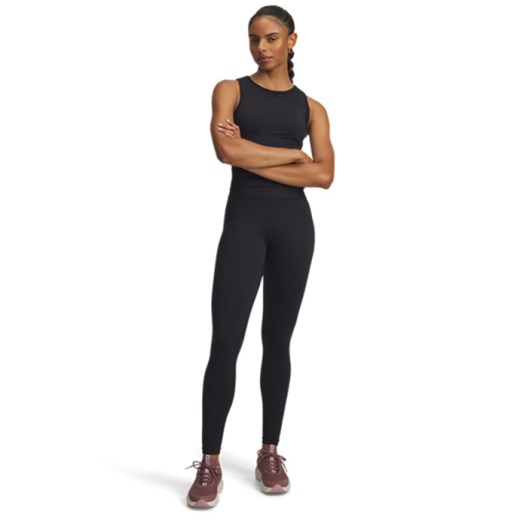 Damskie legginsy treningowe Under Armour Project Rock - czarne ze sklepu Sportstylestory.com w kategorii Spodnie damskie - zdjęcie 185704257