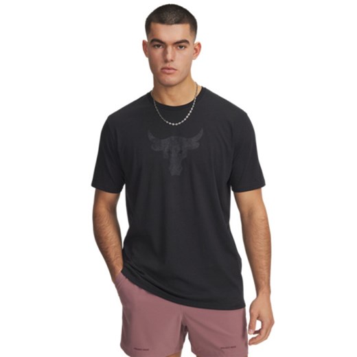Męska koszulka treningowa Under Armour Project Rock Brahma Bull - czarna ze sklepu Sportstylestory.com w kategorii T-shirty męskie - zdjęcie 185704269