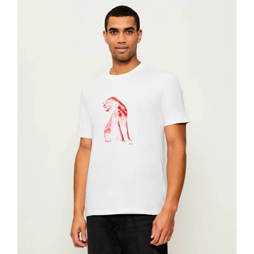 HUGO T-shirt Didug | Regular Fit ze sklepu Gomez Fashion Store w kategorii T-shirty męskie - zdjęcie 185704428