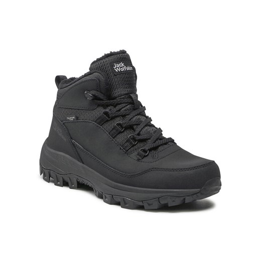 Trekkingi Jack Wolfskin Everquest Texapore Mid M 4053611 Czarny ze sklepu eobuwie.pl w kategorii Buty trekkingowe męskie - zdjęcie 185706365