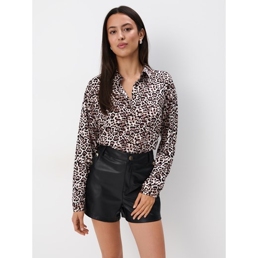 Mohito - Koszula w panterkę - beżowy Mohito 32 promocyjna cena Mohito