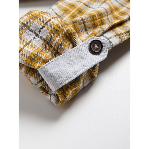 Reserved - Bawełniana koszula w kratę - bursztynowy Reserved 5-2 lata) Reserved