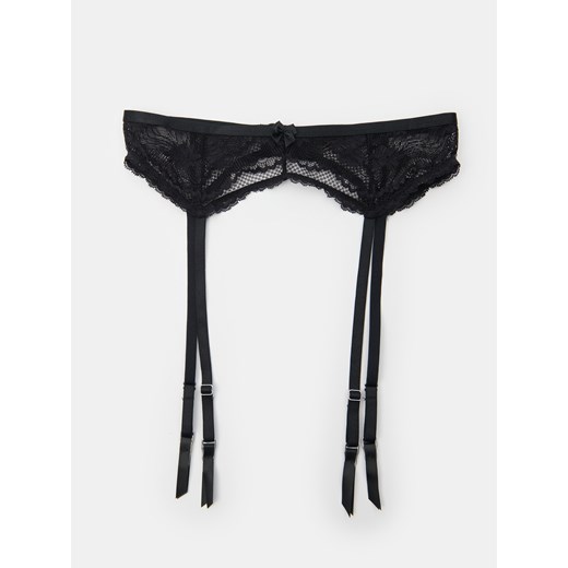 Sinsay - Koronkowy pas do pończoch - czarny Sinsay S/M Sinsay