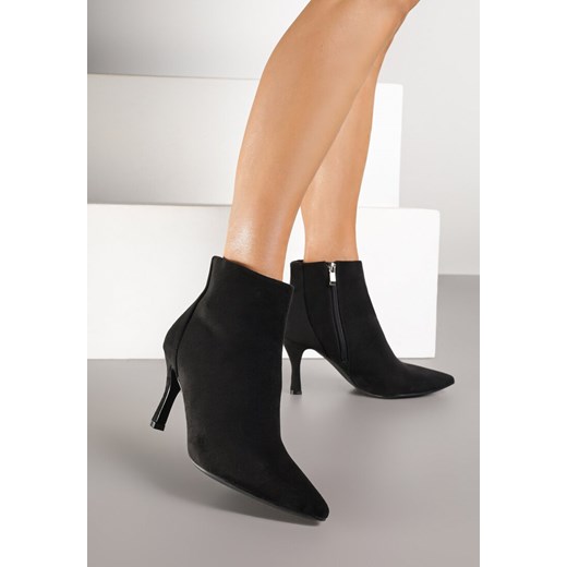 Czarne Klasyczne Botki na Szpilce Latenna 36 born2be.pl