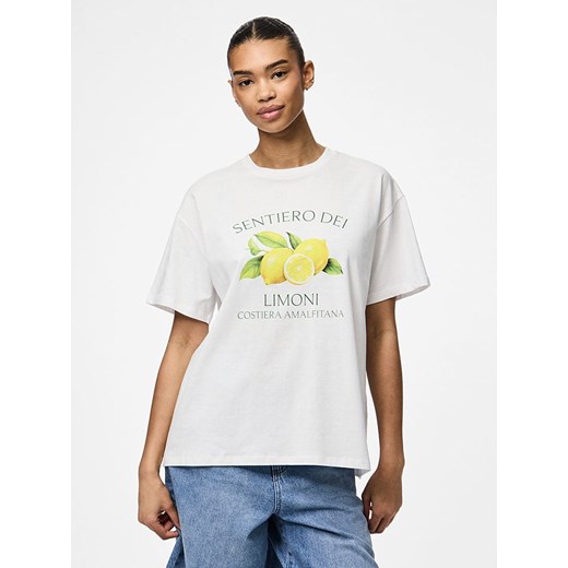 Pieces Koszulka &quot;Thea&quot; w kolorze białym Pieces L okazyjna cena Limango Polska