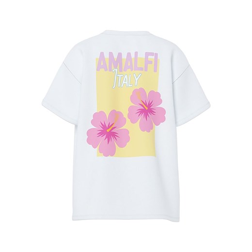 Pieces Koszulka &quot;Alifi&quot; w kolorze biało-jasnoróżowo-żółtym Pieces S Limango Polska promocyjna cena