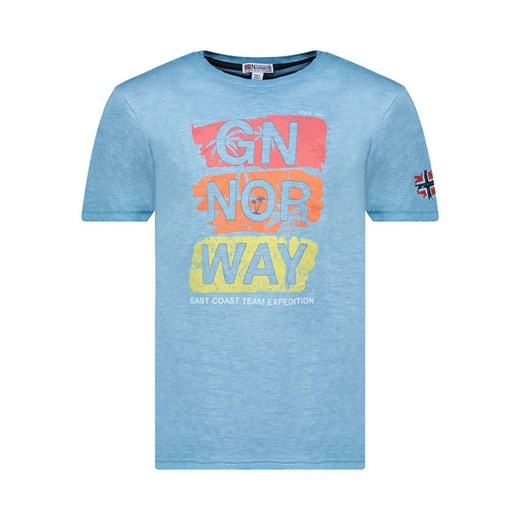 Geographical Norway Koszulka &quot;Jemilio&quot; w kolorze błękitnym ze sklepu Limango Polska w kategorii T-shirty męskie - zdjęcie 185711989