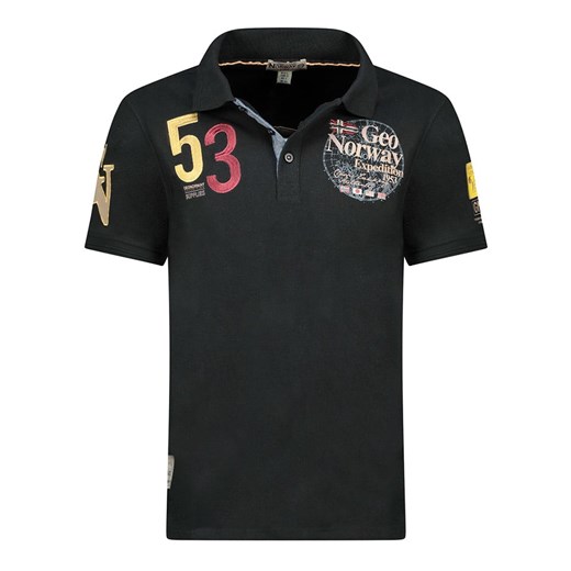 Geographical Norway Koszulka polo &quot;Kelan&quot; w kolorze czarnym ze sklepu Limango Polska w kategorii T-shirty męskie - zdjęcie 185712436