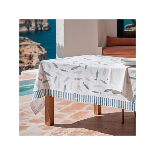 Mint Rugs Obrus &quot;Summer Special Famara&quot; w kolorze biało-niebieskim ze sklepu Limango Polska w kategorii Obrusy i bieżniki - zdjęcie 185713405