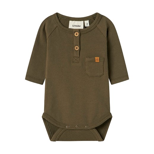 Lil Atelier Body &quot;Luno&quot; w kolorze khaki ze sklepu Limango Polska w kategorii Odzież dla niemowląt - zdjęcie 185713447