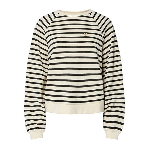 Pieces Bluza &quot;Greta&quot; w kolorze czarno-kremowym ze sklepu Limango Polska w kategorii Bluzy damskie - zdjęcie 185713515