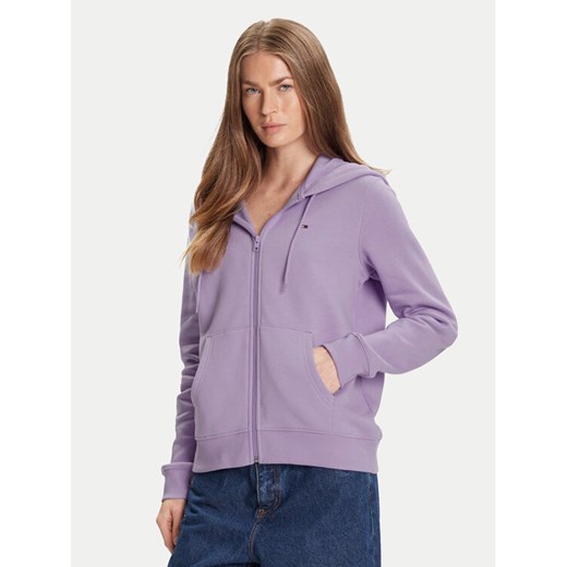 Tommy Jeans Bluza Flag DW0DW19729 Fioletowy Regular Fit ze sklepu MODIVO w kategorii Bluzy damskie - zdjęcie 185713715