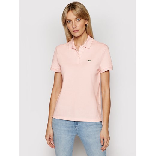 Lacoste Polo PF7839 Różowy Regular Fit ze sklepu MODIVO w kategorii Bluzki damskie - zdjęcie 185713717
