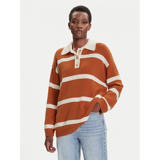 Gant Sweter 4805341 Brązowy Relaxed Fit ze sklepu MODIVO w kategorii Swetry damskie - zdjęcie 185713755