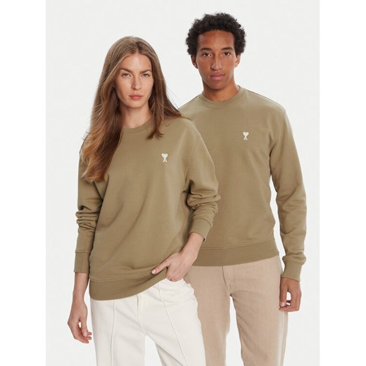 AMI PARIS Bluza HSW060.730 Khaki Regular Fit ze sklepu MODIVO w kategorii Bluzy męskie - zdjęcie 185713766