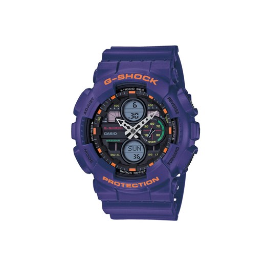 G-Shock Zegarek GA-140-6AER Fioletowy ze sklepu MODIVO w kategorii Zegarki - zdjęcie 185713896
