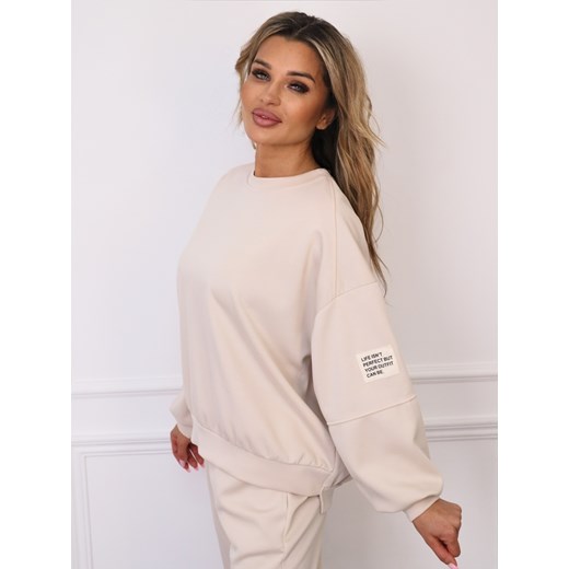 KOMPLET DRESOWY MASEŁKO BLUZA + SPODNIE- BEŻOWY Olika uniwersalny olika.com.pl