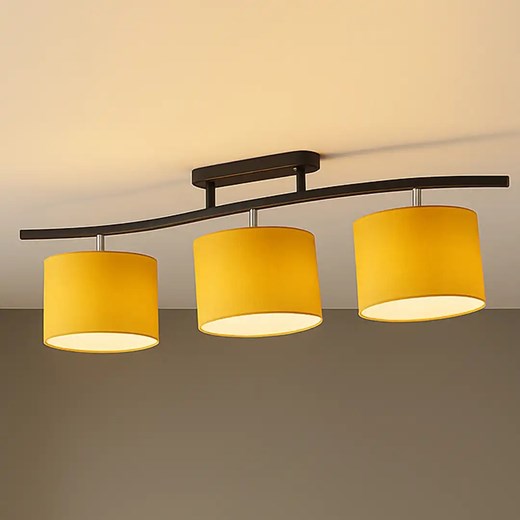 Musztardowa lampa sufitowa do salonu CARTAGENA na metalowym stelażu ze sklepu Lysne w kategorii Lampy sufitowe - zdjęcie 185715726