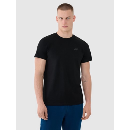 Męski t-shirt basic 4F 4FWMM00TTSHM2657 - czarny ze sklepu Sportstylestory.com w kategorii T-shirty męskie - zdjęcie 185716268