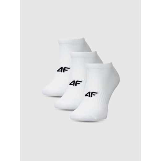 Męskie skarpetki (3-pack) 4F 4FWMM00USOCM442 - białe ze sklepu Sportstylestory.com w kategorii Skarpetki męskie - zdjęcie 185716475