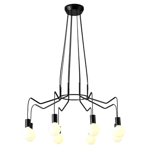 Ośmioramienny czarny żyrandol - K150 F7-G87 ze sklepu Edinos.pl w kategorii Lampy wiszące - zdjęcie 185717048