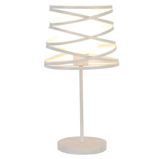 Biała lampa stołowa w stylu industrialnym - R7-M17 ze sklepu Edinos.pl w kategorii Lampy stołowe - zdjęcie 185718176