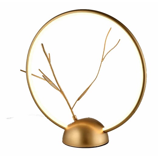 Złota lampa stołowa z dekorem - T012 - Eden ze sklepu Edinos.pl w kategorii Naszyjniki - zdjęcie 185718208